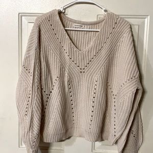 Size L Cream Knitted Sweater